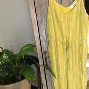Jumpsuit, fashionable, mustard color